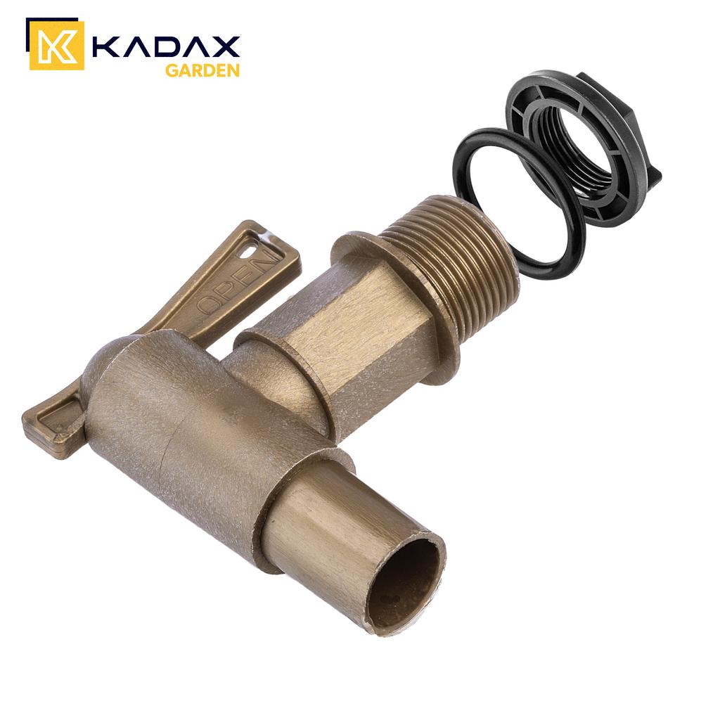 KADAX Depo Musluğu Musluk Vana Bağlantı 3/4 Yağmurlama Başlığı Fıçı İçin Konteyner Üzerine