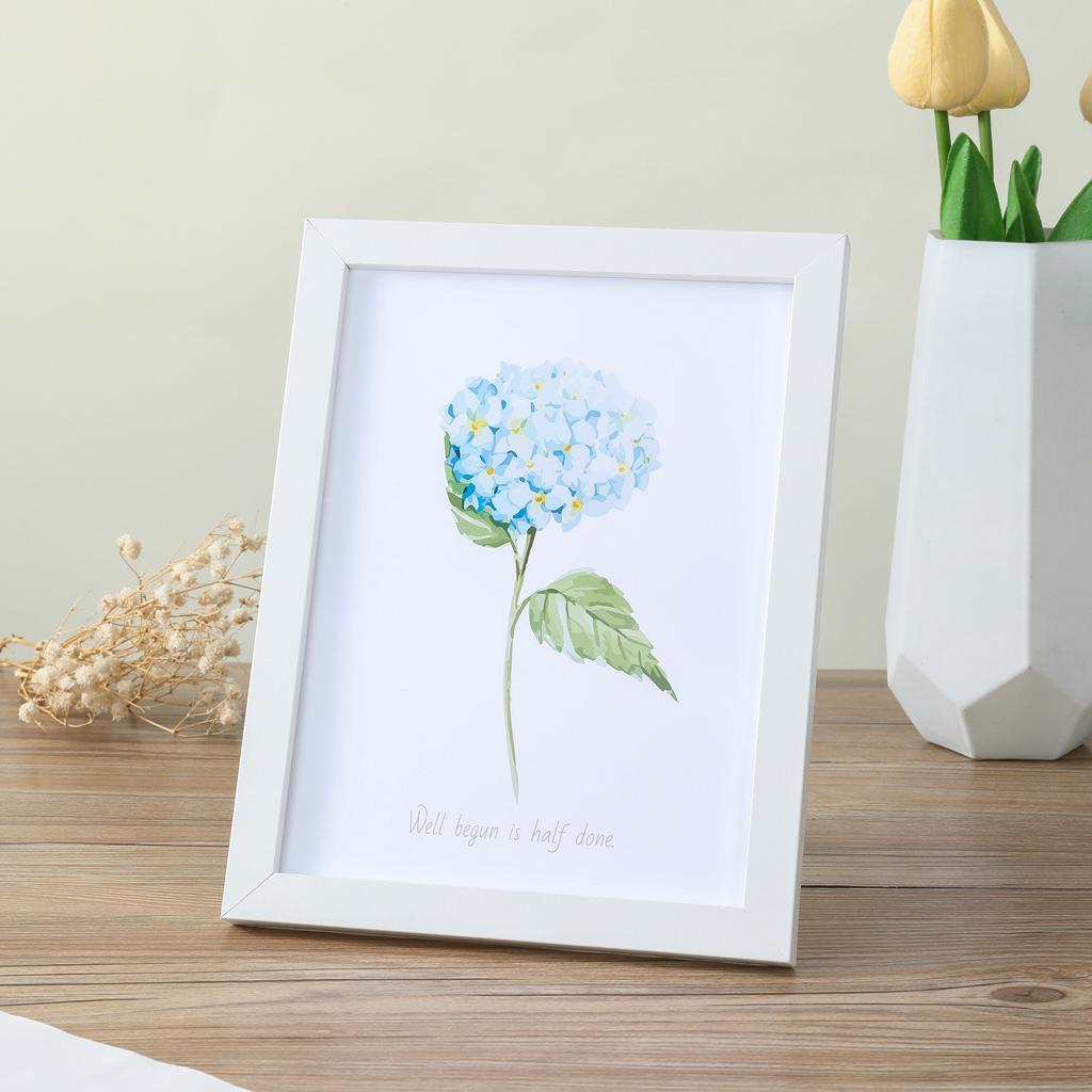 Simple Style Wooden Square Photo Frame Solid Wood Desktop Photo Frame Classic Memory Commemorative Photo Frame Home Decoration