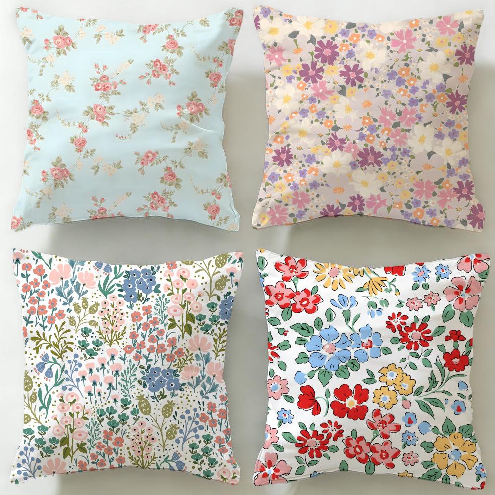 Cartoon style Pattern Cushion Cover Soft EasyWash Pillow Case Versatile for Couch Bed Travel and Office