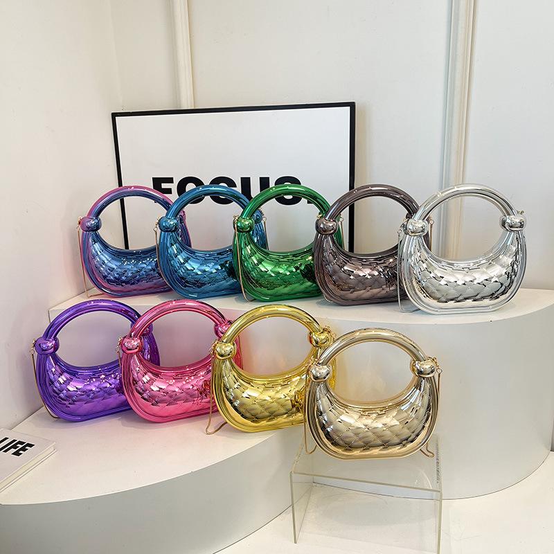 Women's bag 2025 new European and American fashion gradual change color messenger box bag niche hand carry rope knot dumpling bag tide