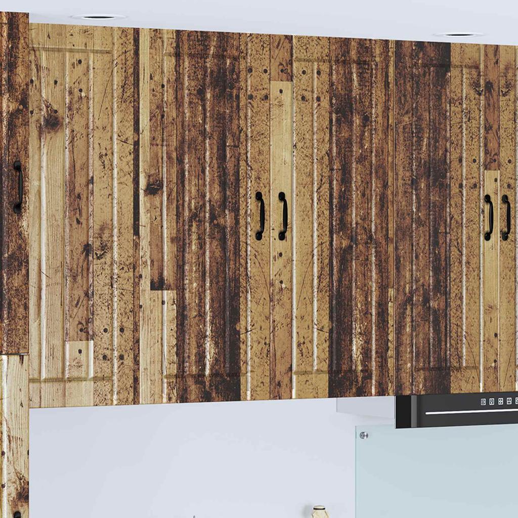 Wall Cabinet LUCCA Reclaimed Wood 80 X 31 X 100 Cm Wood Based Panel