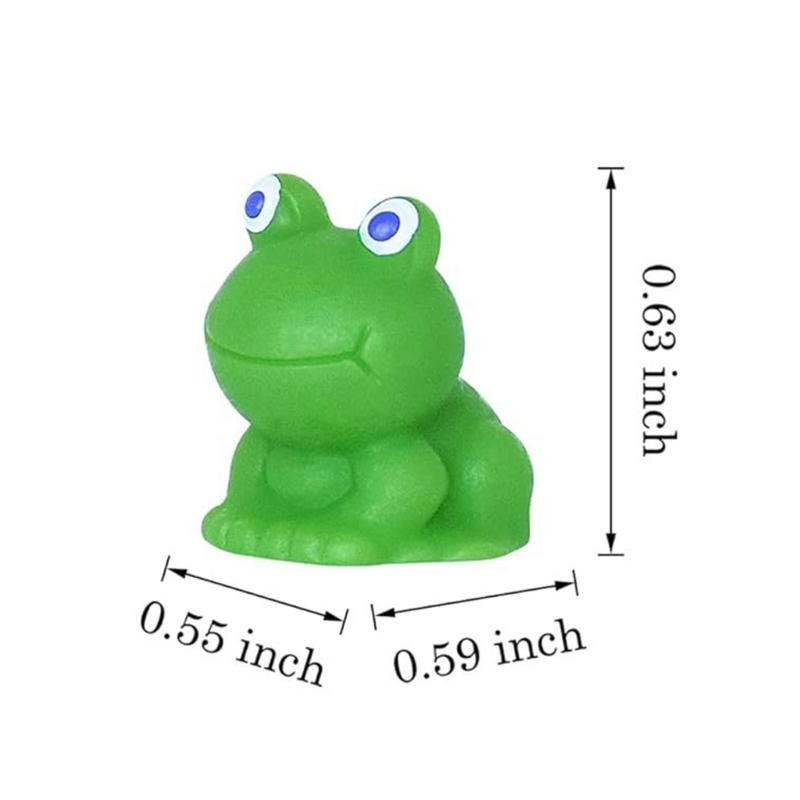 50Pcs Miniature Resin Frog Figurines Miniature Landscape Miniature Garden Frog Ornaments Frog DIY Craft Decorative Ornaments