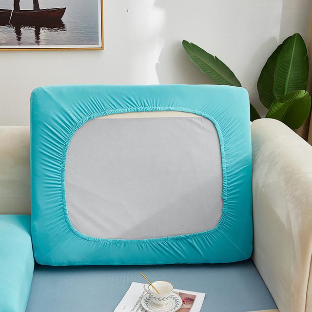 Sofa-Sitzkissenbezug, Stuhlbezug, waschbar, Polyester, Haustiere, Kindermöbelschutz, elastisch, abnehmbar, einfarbig