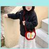 Adorable Apple Shaped Knitted Shoulder Bag For Kids Gender Neutral Mini Cute Design