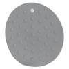 Round Shape Silicone Pad Kitchen AntiScald Insulation Dish Placemat for Kitchen Home(Dark Gray )