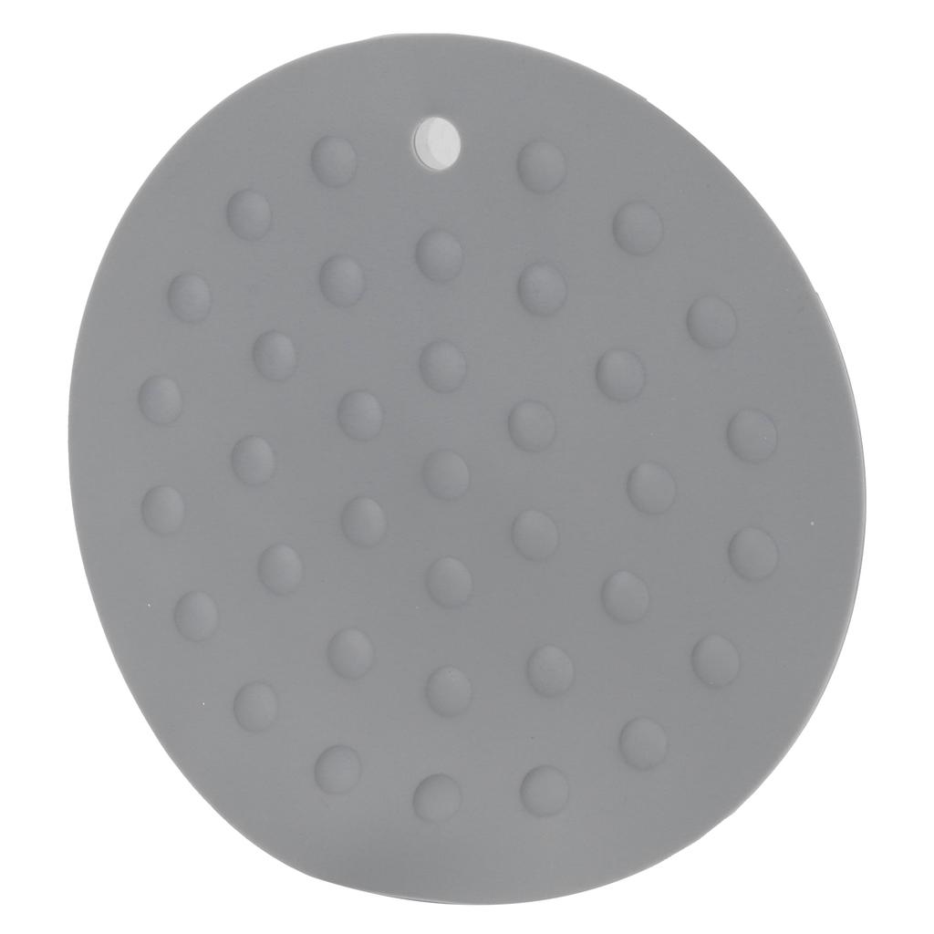 Round Shape Silicone Pad Kitchen AntiScald Insulation Dish Placemat for Kitchen Home(Dark Gray )