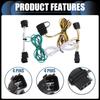 55363 Replacement 4 Pin Trailer Wiring Harness Vehicle end, Plug & Play, for Jeep Wrangler TJ 1998-2006 Black, 1 Set