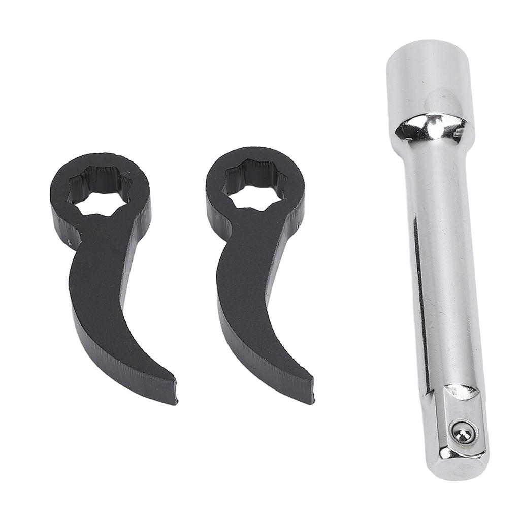 3-teiliges Set Brecheisen-Schlüssel-Adapter-Set 65 Mn Stahl 2 Stück Doppel-Vierkant-Brecheisen-Adapterköpfe und 12