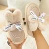 Fashion Cartoon Shape Fluffy Plush Snow Boots for Women Winter Cozy Faux Fur Home Slippers Woman Thick Sole Anti Slip Warm Cotton Shoes