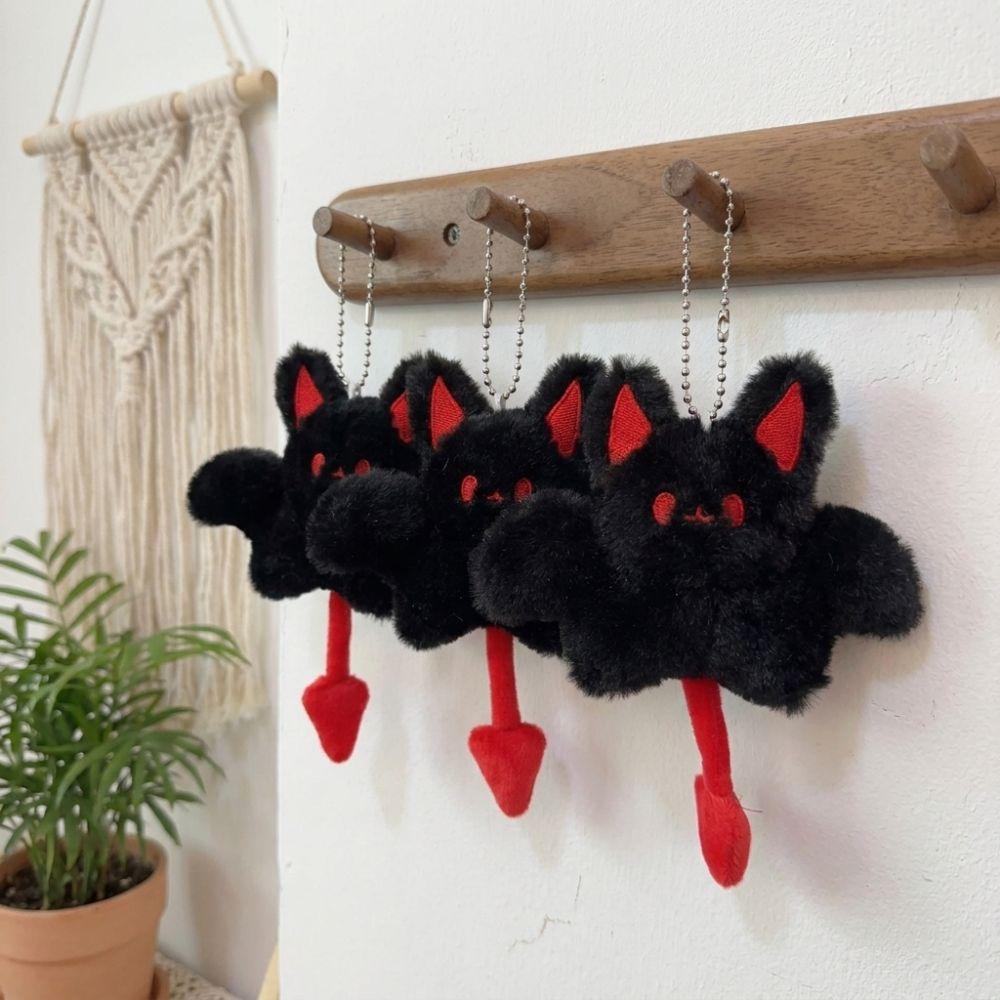 Soft Bat Keychain with Wings Room Decor Cute Bat Keyring Unique Bat Hanging Ornament  Birthday Gift