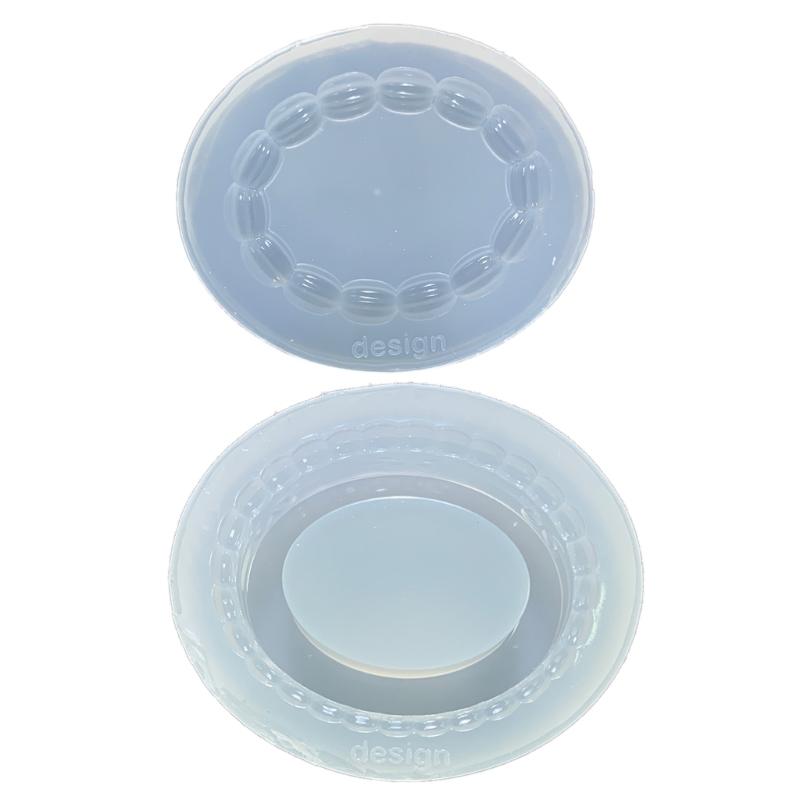 Oval Border Silicone Mold Fondant Mould Cake Decorating Tools Chocolate Gumpaste Mold Sugarcraft for Wedding Birthday