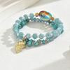 Hot Sale Natural Color Crystal Gravel Friendship Bracelet Hand Rope Irregular Stone Chain