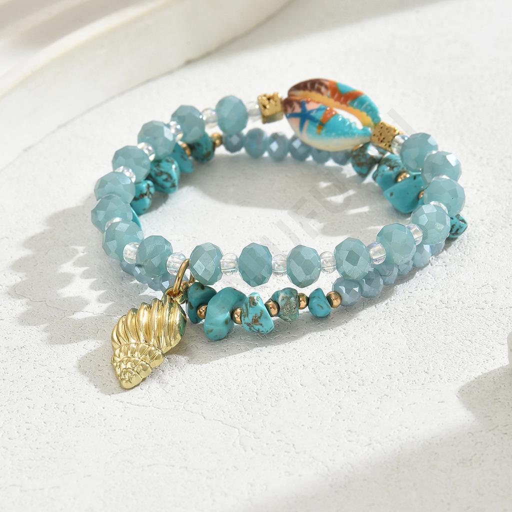 Hot Sale Natural Color Crystal Gravel Friendship Bracelet Hand Rope Irregular Stone Chain
