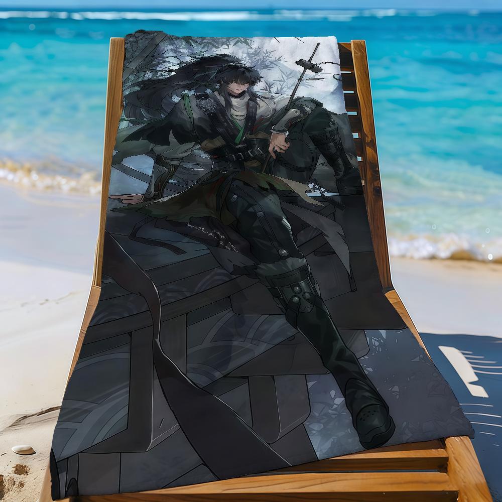 Wuthering Waves Qiuyuan Game Towel Sports Quick Dry Travel Camping Gear Sandproof Soft Light Large Beach Towel