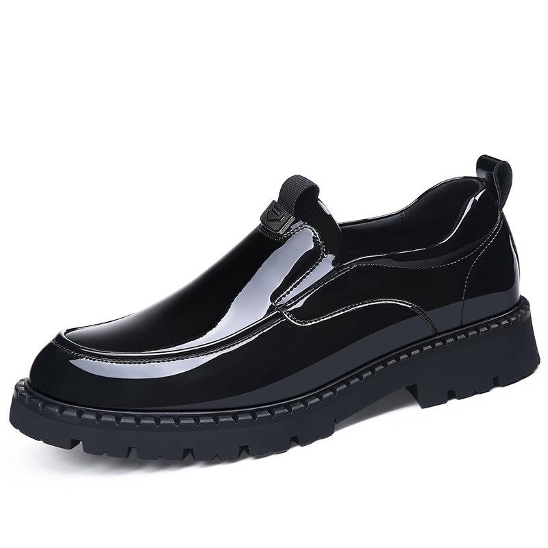 Autumn new men's shoes leather non-slip comfortable breathable foot cover dress leather shoes business one pedal casual shoes