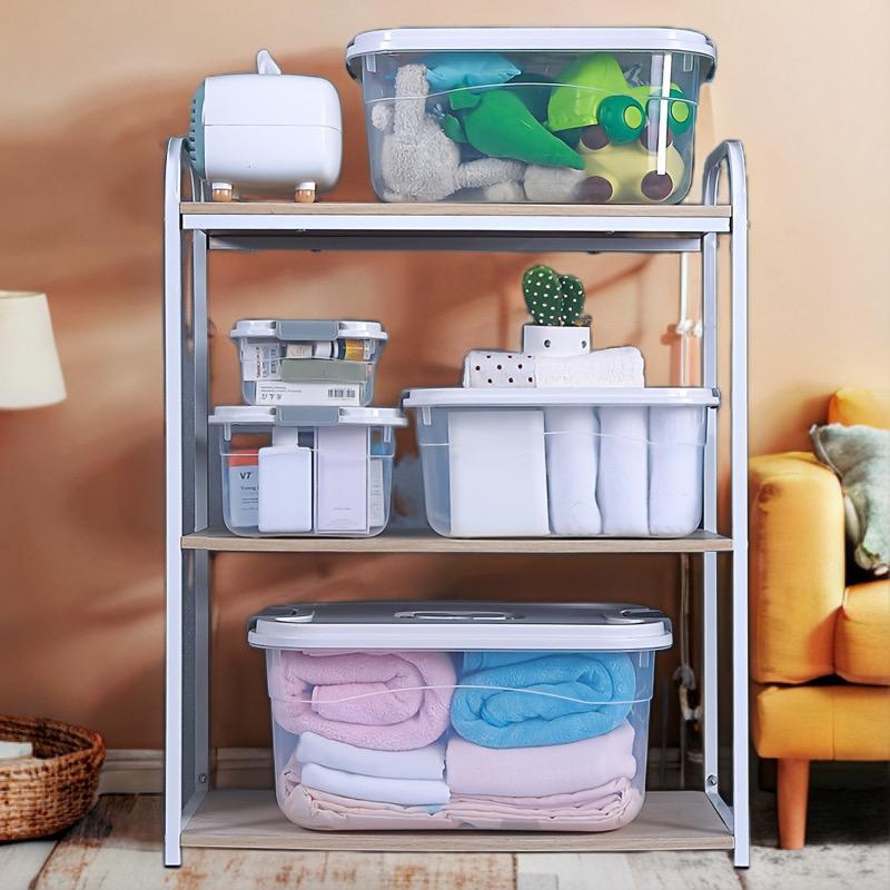 [Przezroczyste Plastikowe Pudełko do Przechowywania] z Pokrywą Zatrzaskową | Kwadratowy Organizer do Domu, na Zabawki, Przekąski, Ubrania i Pościel | Pojemnik Wielofunkcyjny