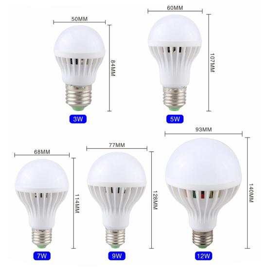 3W/5W/7W/9W E27 AC 85-265V Wide Voltage Smart LED Sound Light Sensor Lamp Bulb