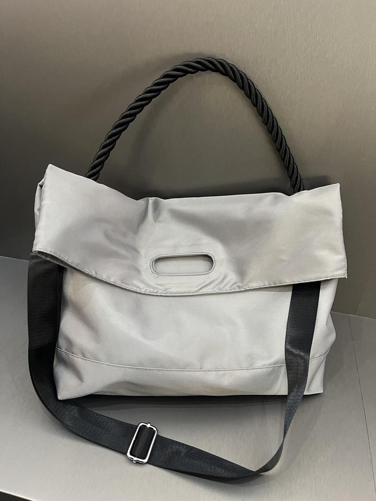 Men's Black High-End Large Capacity Tote & Crossbody Sports Bag