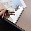 Plain Pure Color Phone Case for Samsung Z Fold 7/6 3/4/5 Acrylic Mirror Finish All-Inclusive Folding Cover With Hinge Protection
