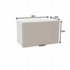Upper Kitchen Cabinet 60/36 Vigo White Grooved Front Cashmere Matte
