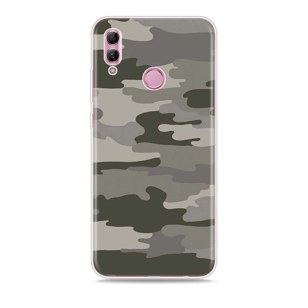 Armádní kamuflážní maskovací silikonový kryt pro Honor 30 30S 30i 9 10 9A 9C 9S 9N 10i 10X 9X Lite Pro 5G pouzdro na telefon