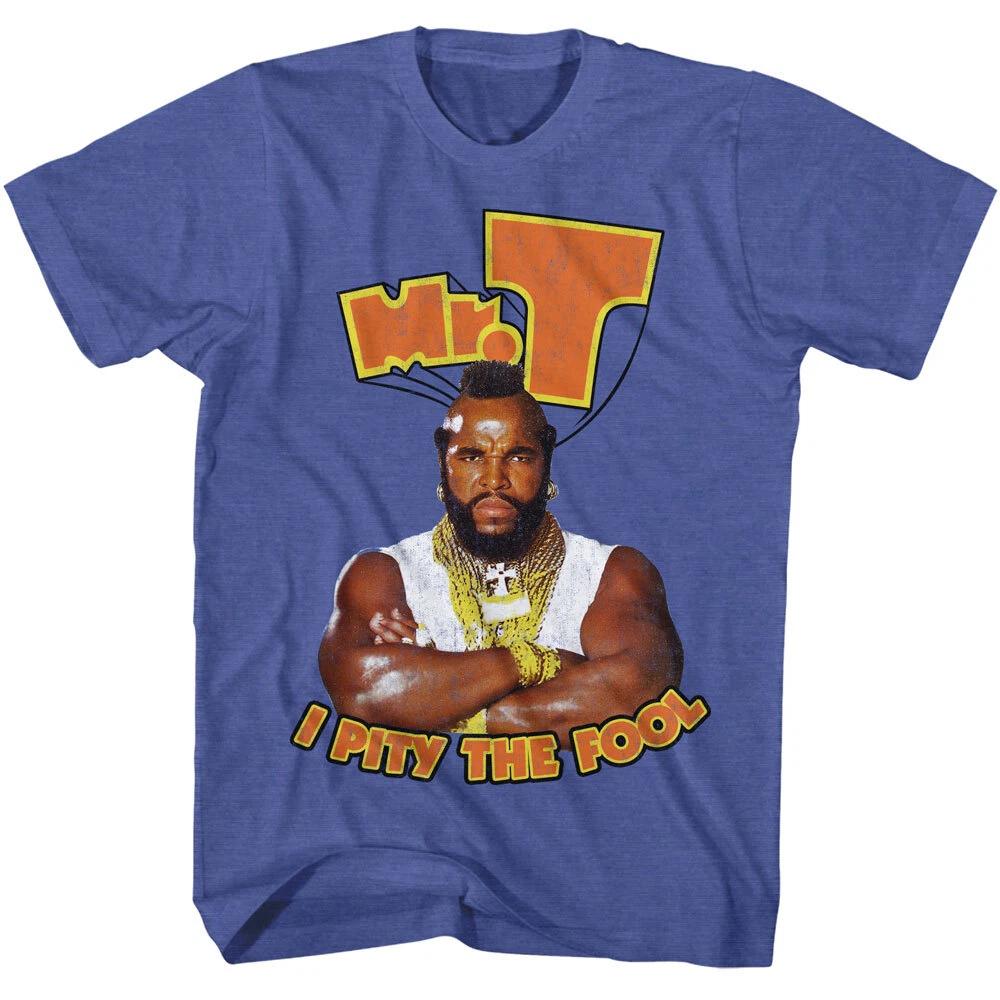 Mr T I Pity The Fool Yellow Outine Logo Men s T Shirt The A Team B.A. Baracus M