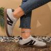 Neue modische Damenschuhe Bequeme Sportschuhe Frühling und Herbst Große Größe Lässige flache weiße Schuhe für Damen