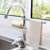 2-in-1 Multifunction Sink Storage Rack Sponge Cloth Soap Box Combination Device Adjustable Drain Basket Kitchen Holders Gadgets