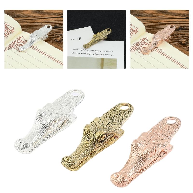 Elegant Alligator Clip Bookmarks Office Tool For Notebooks Documents Present  Metal Book Marks Book Clip