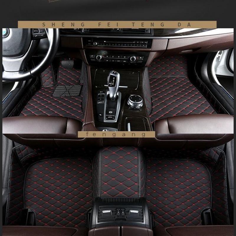

Floor Mats for Hyundai Elantra, Langdong, Yue Na, IX25, IX35, Ling Dong, Rui Na, and Sonata Quilted Single Driver Black Red Line