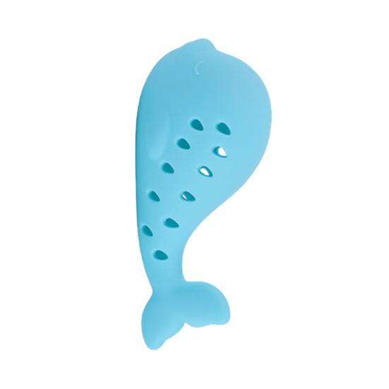 Silicone Whale Cat Chew Toy Pet Food Leakage Treat Dispensing Toy Indoor Cats Dogs Teething Cleaning Interactive Boredom Enrichment Toy
