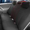 Full Set Car Seat Covers Tire Texture Press Breathable Fabric Seat Covers for Car 3 Zipper for Rear Seat Backrest
