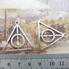 32x33mm Deathly Hallows Triangle Antique Silver Alloy Jewelry Accessories - 100pcs