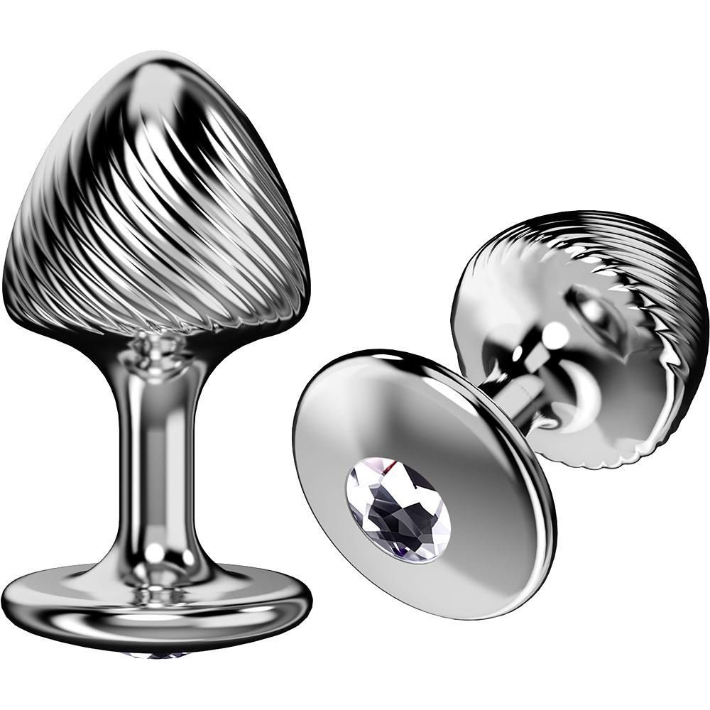 Mushroom Shape Metal Anal Plug Training Toy