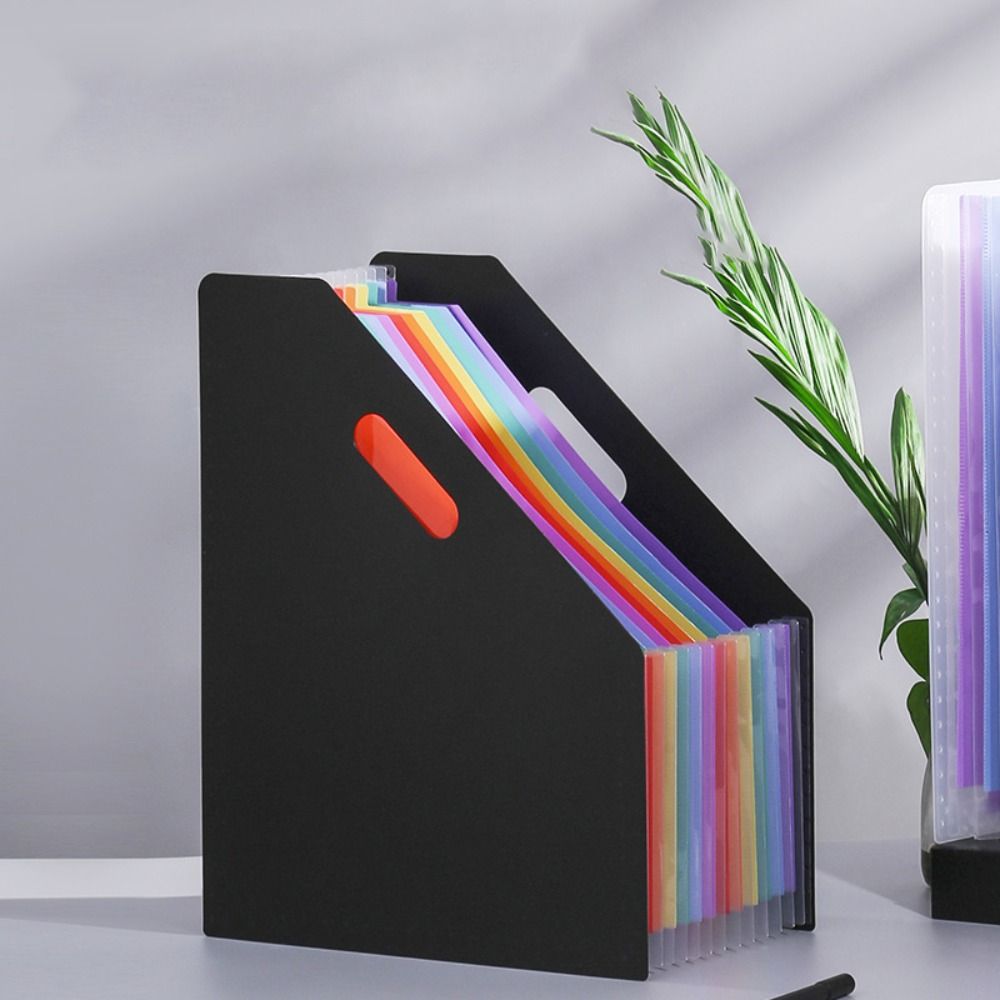 Multilayer Expanding File Folder School Office Stationery Storage Bag Slanted Vertical Organ Bag