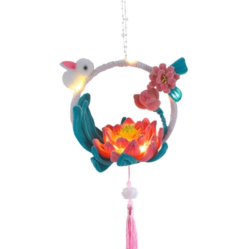 Lovely Rabbit Shape Handmade Twisting Bar Flower Light Fashion Home Accessory for Bedroom Living Room Decoration