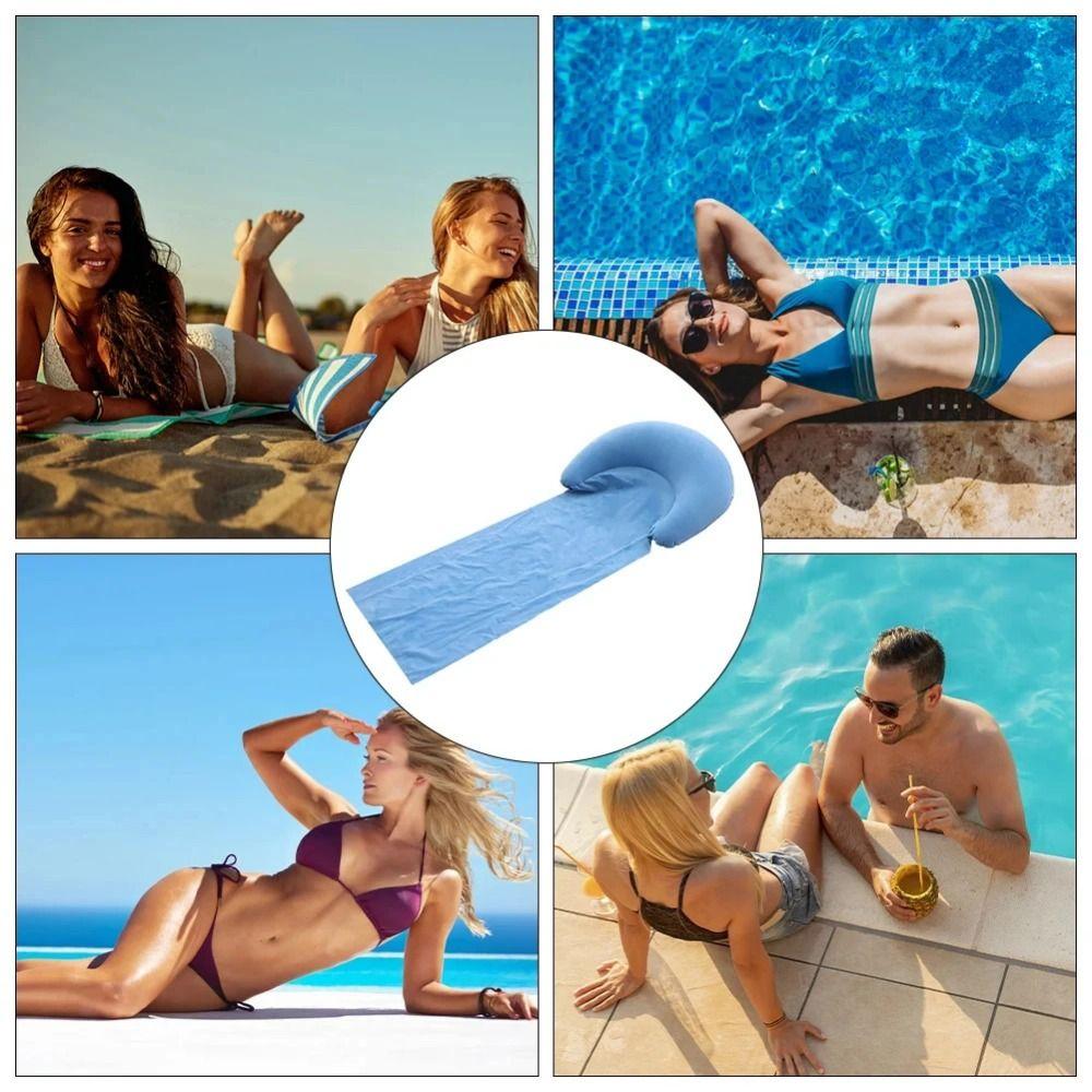 Portable Design Grass Cushion PVC Beach Sleeping Mat Air Bed Inflatable Beach Mat  Leisure