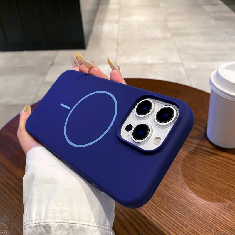 Luxury Original Liquid Silicone Case for iPhone 16 15 14 13 12 11 Pro Max Plus For Magsafe Magnetic Wireless Charge Soft Cover