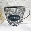 Coffee Capsule Storage Basket Metal Coffee Cup Organization Accessory for Kitchen Restaurant Dining Room