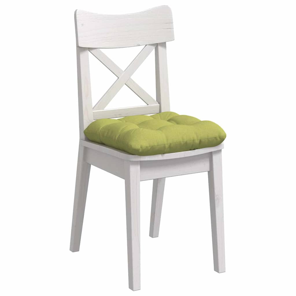 Seat Cushions 4 pcs Light Green 40 x 40 x 12 cm Fabric