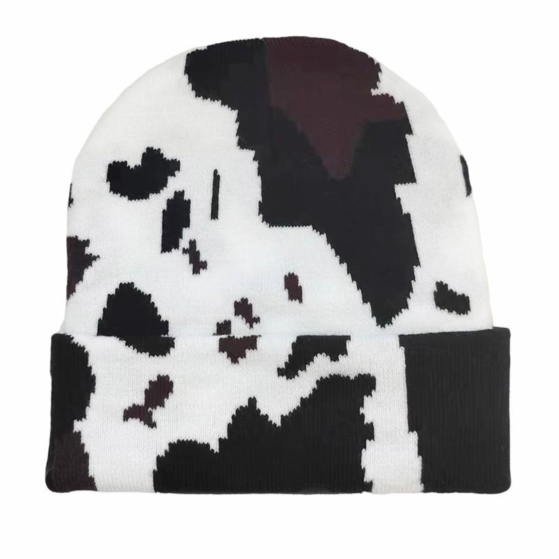 Outdoor Ear Protection Warm Knitted Beanie Hat Acrylics Jacquard Cuffed Custom Hip Hop Beanie Hat