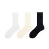 Xiaohongshu Loose Socks Confinement Socks Medium Cotton Socks Summer Thin Trendy Black And White Solid Color Stacked Socks