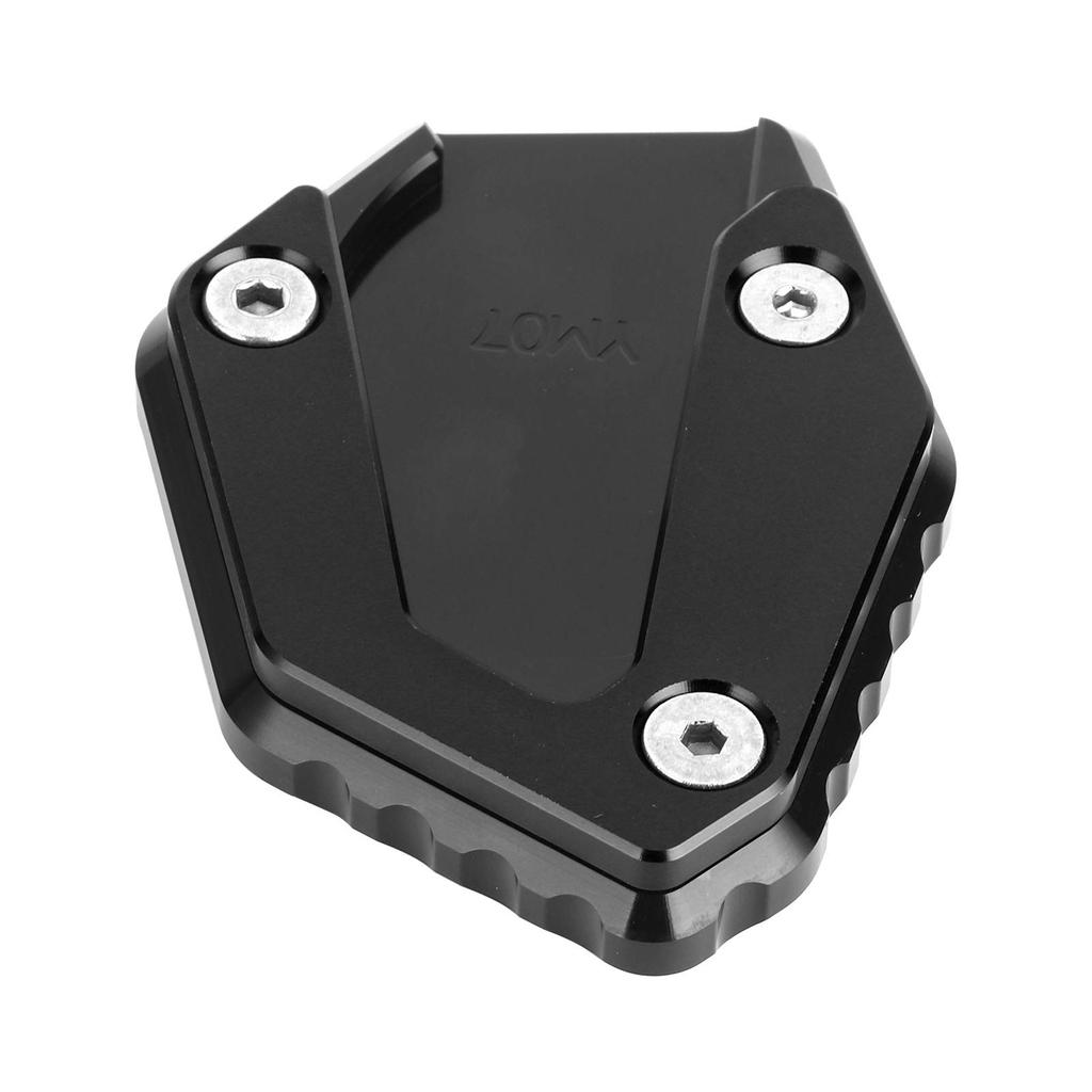 Svart Sidostöd Förlängningsplatta - Halkfri Sidostöd Kompatibel med MT 07/FZ 07/TRACER 700 2014-2019 (Svart)