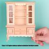 Natural Wood Miniature Cabinet Model 1/12 Scale Unfinished Dollhouses Furniture For DIY Painting Projects
