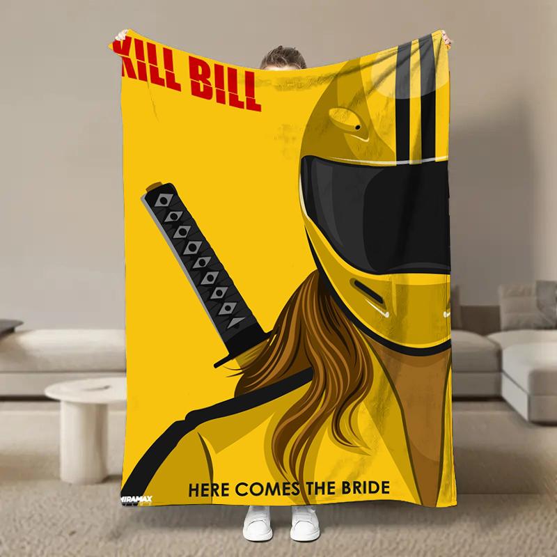 8 Size Classic Hot Movie Kill-Bill Flannel Blanket Home Sofa Lunch Break Blankets Children Student Blankets Nap Cover Kid Gift