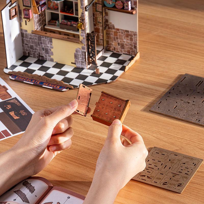 ROBOTIME Rolife 3D Puzzles Henry's Chocolate DIY Miniature House DG174