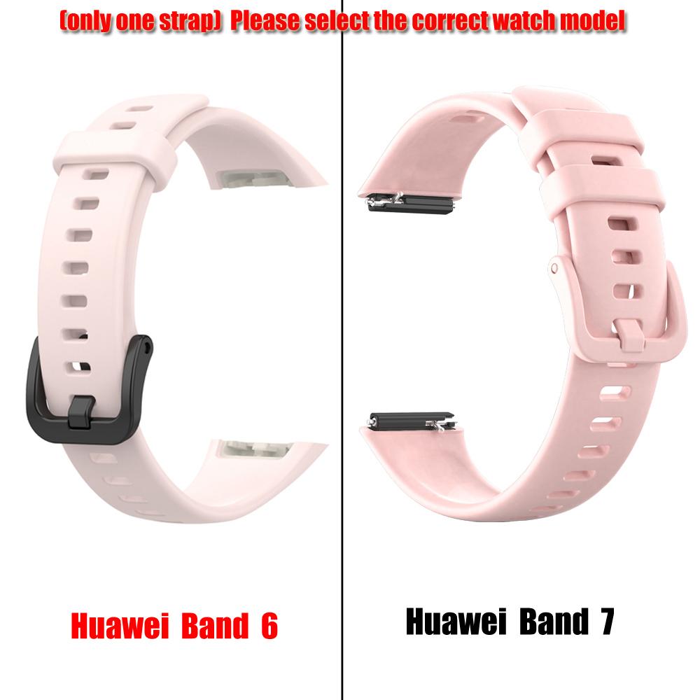 

Силиконовый ремешок для часов Huawei Band 7 Сменный ремешок для Huawei Band 6 Браслет Ремешок для часов Аксессуары For Huawei Band 7