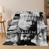3D JIMIN Solo KPOP Singer Flannel Blanket,Warm and Cozy Soft Throw Blanket for Home Bedroom Bed Sofa Picnic Office Cover Gift