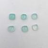 Natural Aqua Chalcedony Square Cushion Cabochon Loose Gemstone Lot 8 Pcs 6 MM 11 CT For Jewelry Making