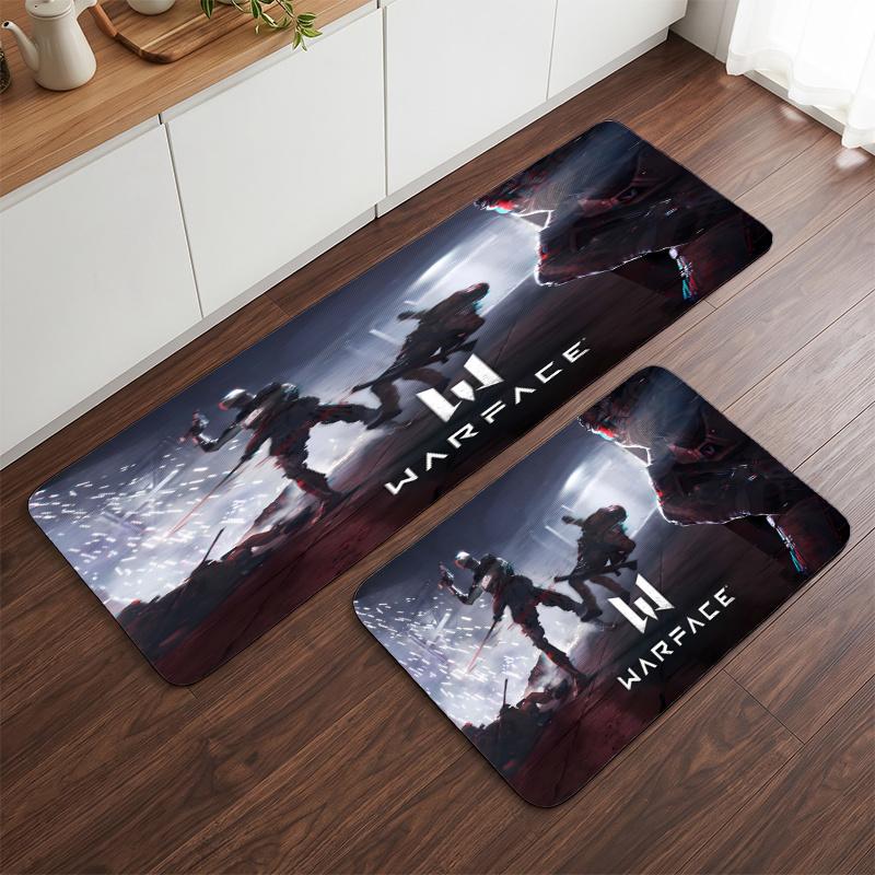 Warface (28) Flannel Kitchen Mat Soft Anti-Slip Kitchen Floor Runner Rug Kitchen Rug for Home Kitchen Decor